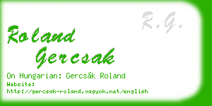 roland gercsak business card